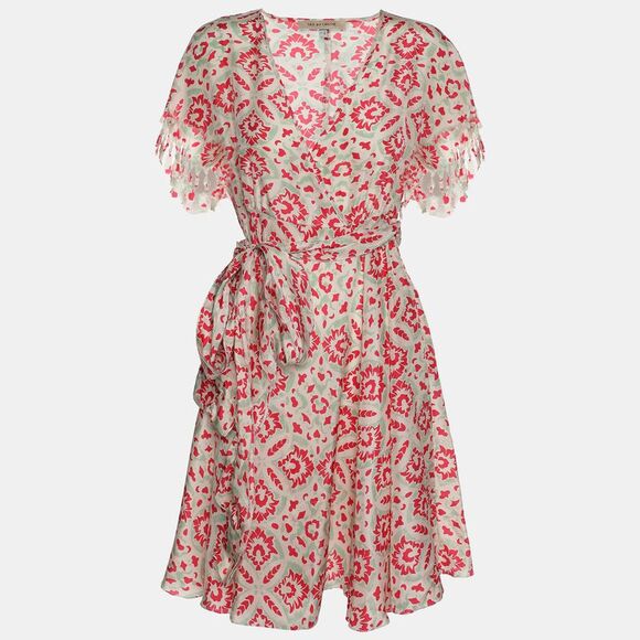 See By Chloe Dresses & Skirts - See By Chloe Multicolor Printed Silk Mini Belted Dress S